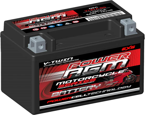 YTX7A-BS - 6AH 145CCAs AGM Motorcycle Battery | Power AGM