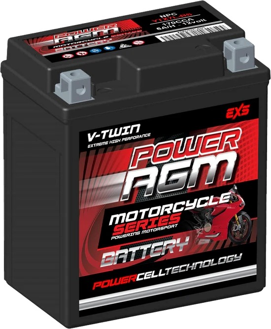 YTX7L-BS - 6AH 170CCAs AGM Motorcycle Battery | Power AGM
