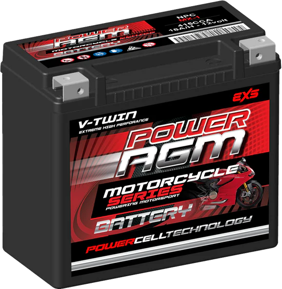 MX-1 - 18AH 415CCAs AGM Motorcycle Battery | Power AGM