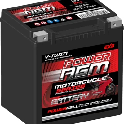 MX-2 - 30AH 450 CCAs AGM Motorcycle Battery | Power AGM