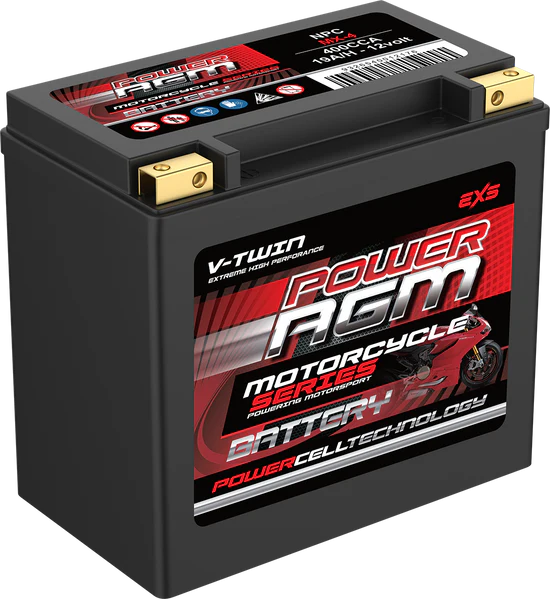NPCMX4 - 19AH 400 CCAs AGM Motorcycle Battery | Power AGM