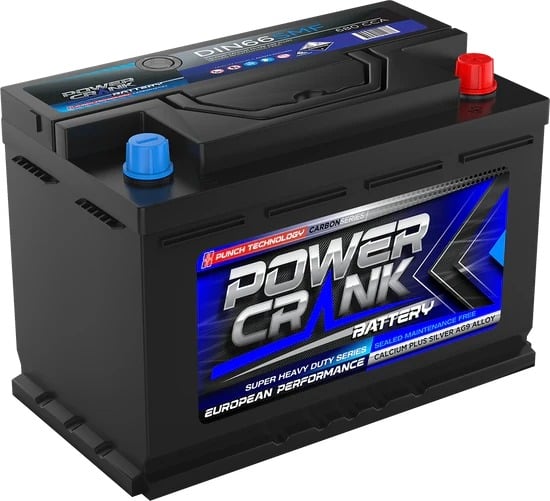 DIN66 Super Crank European Performance Series Car Battery Maintenance Free Power Crank